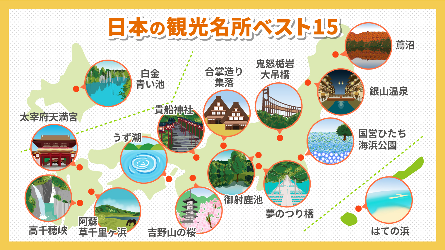 【絶景】1度は見ておきたい日本の観光名所ベスト15|カーチップス