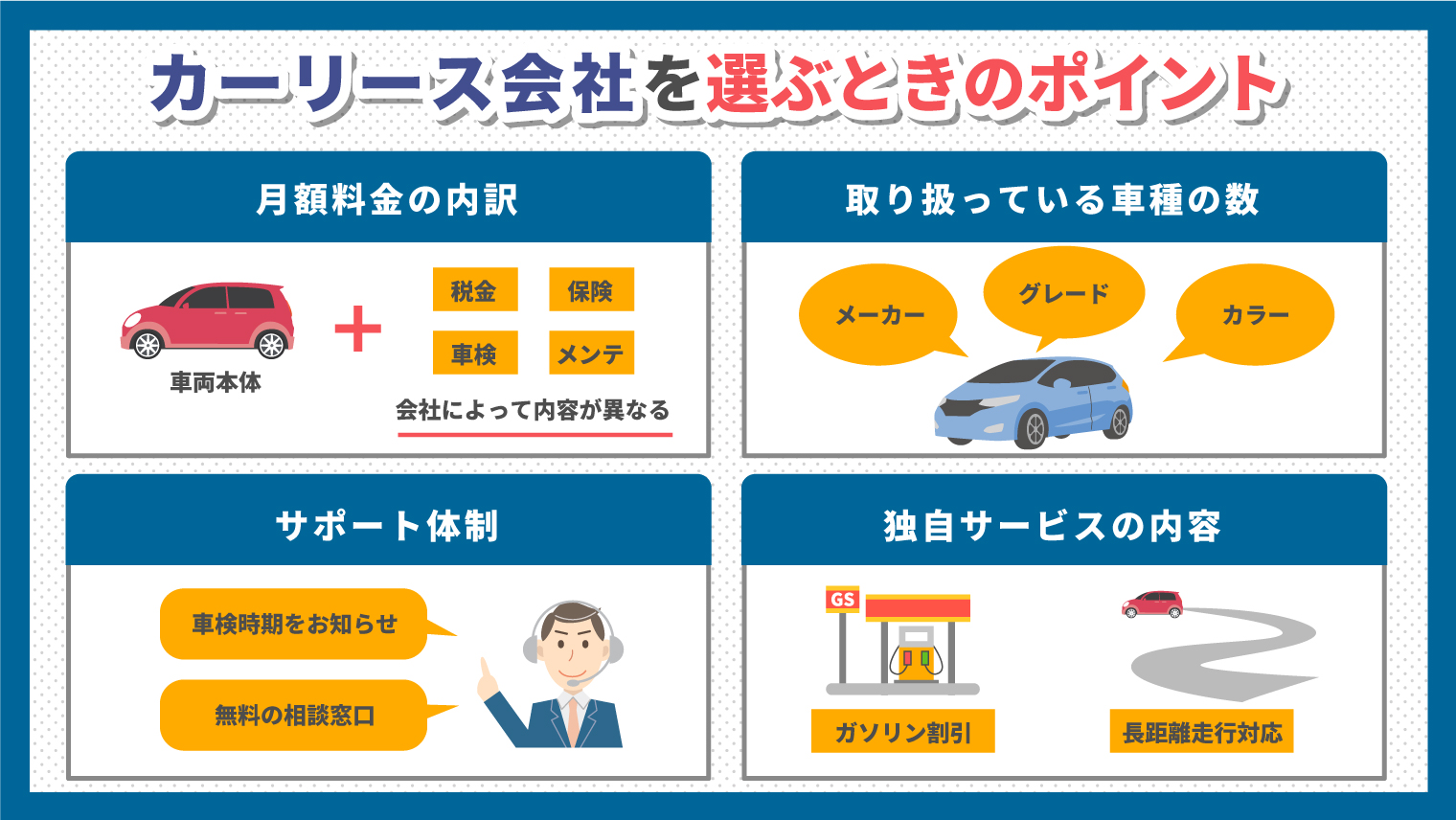 カーリースとは？料金相場や利用の向いている人・向いていない人の特徴｜カーチップス